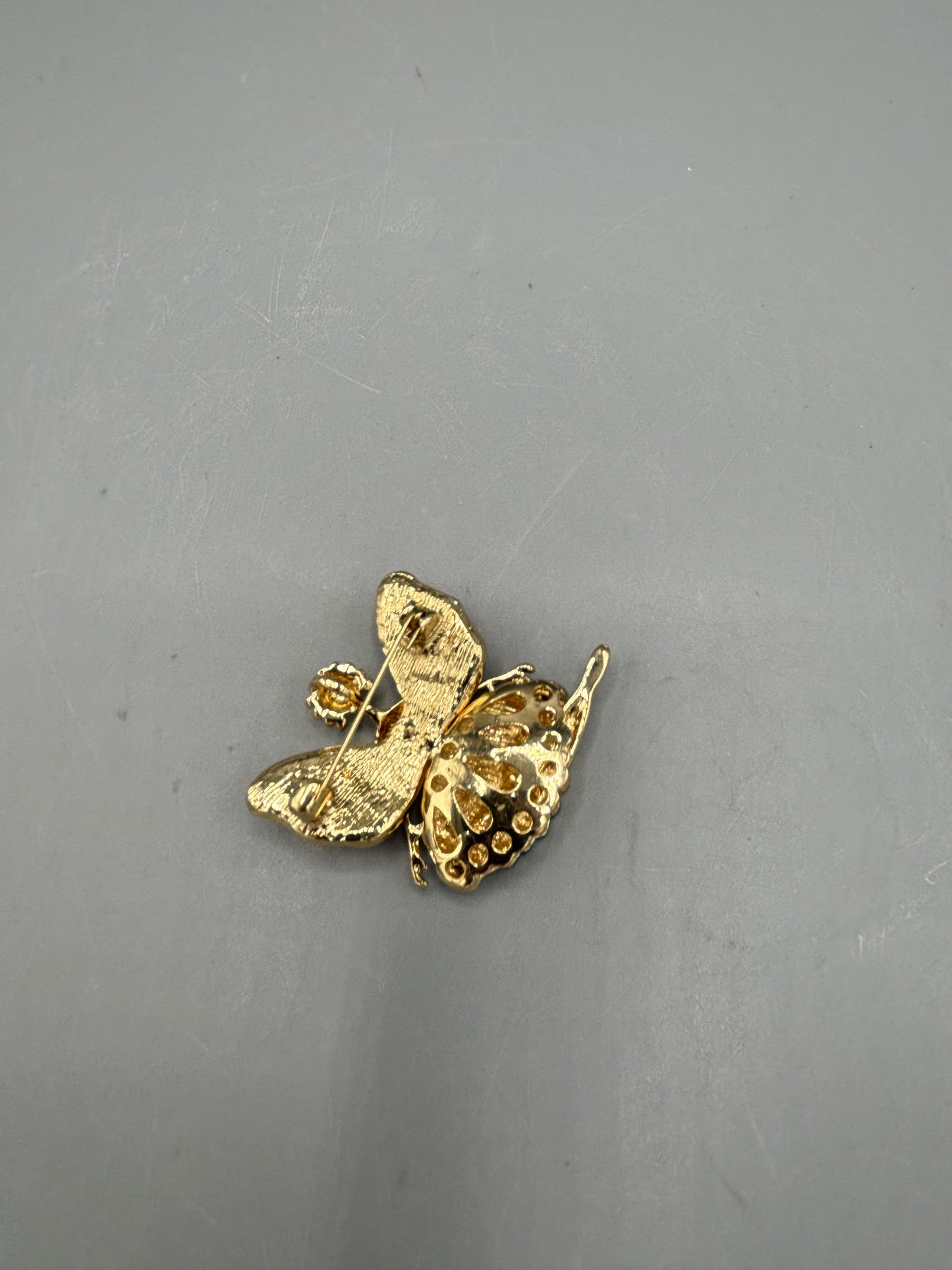 Gold tone magic fairy brooch