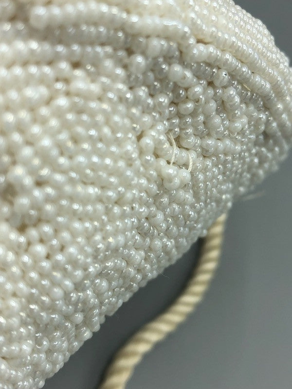 White beaded purse