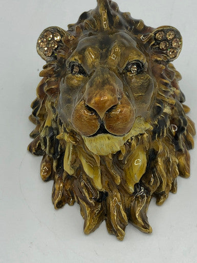 Lion Jeweled Trinket Box