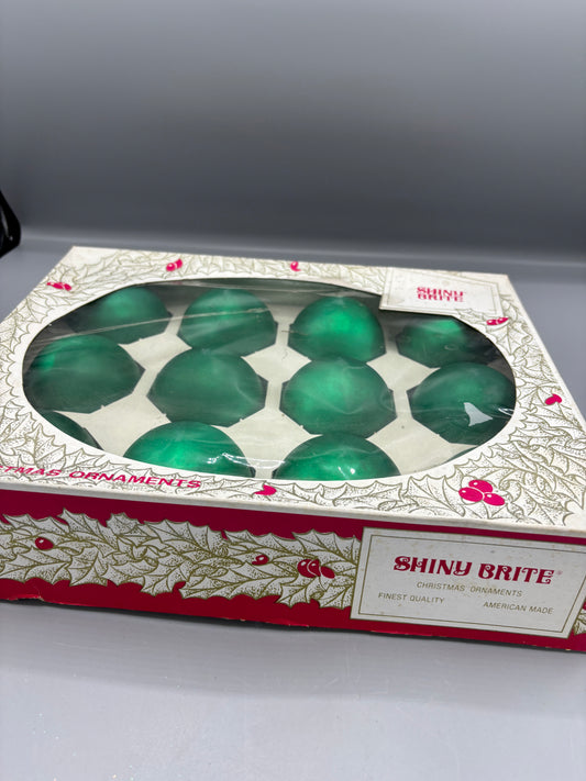 Shiny Brite Green ornaments
