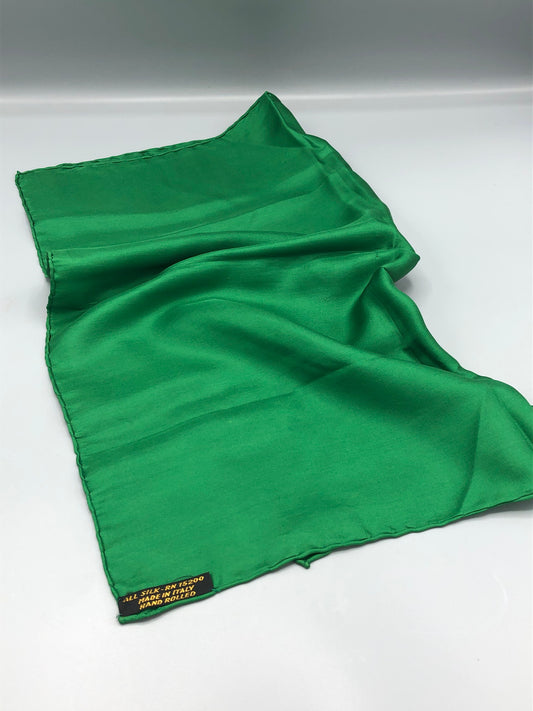 Green silk Italian scarf