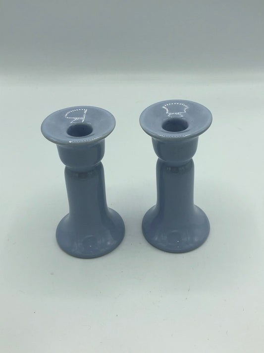 French Blue Candle Holders