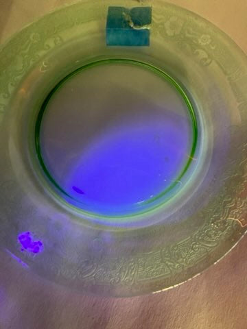 Fostoria Vesper green depression plates