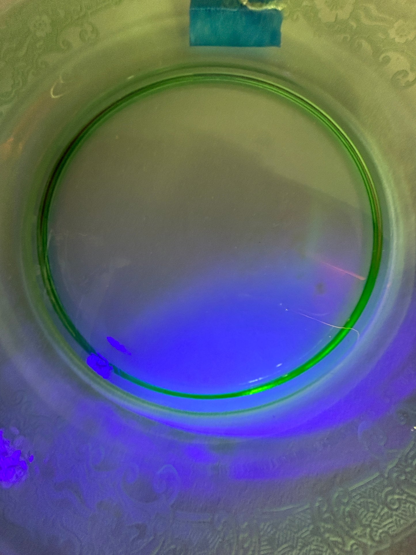 Vintage uranium glass plate