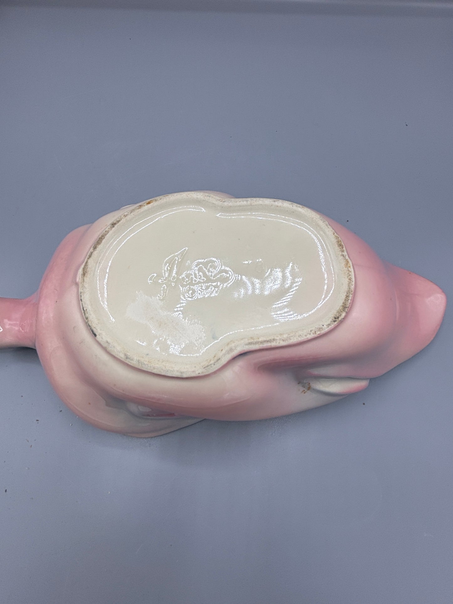 Vintage Hull Pottery Leaf Console bowl