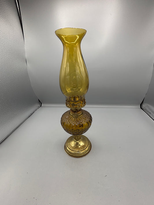 Vintage Fostoria Amber Coin Lamp