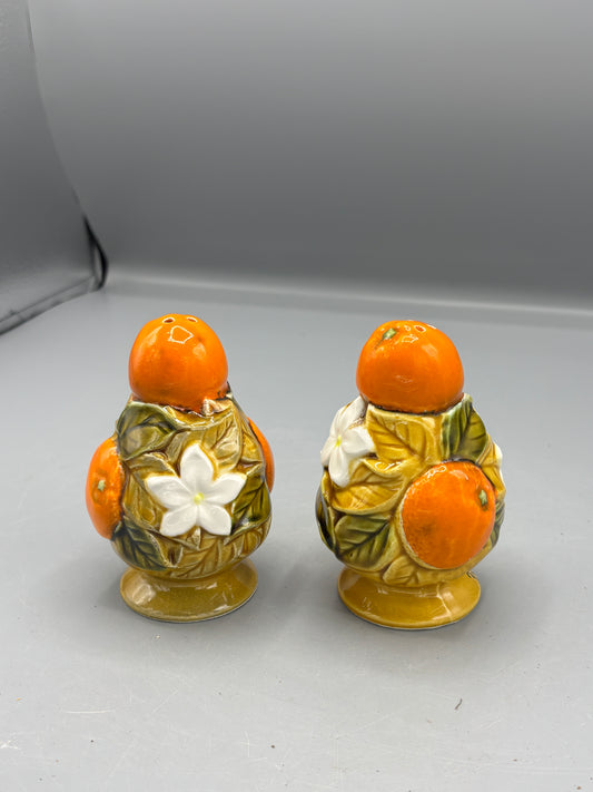 Vintage Florida Oranges & Flowers salt & Pepper