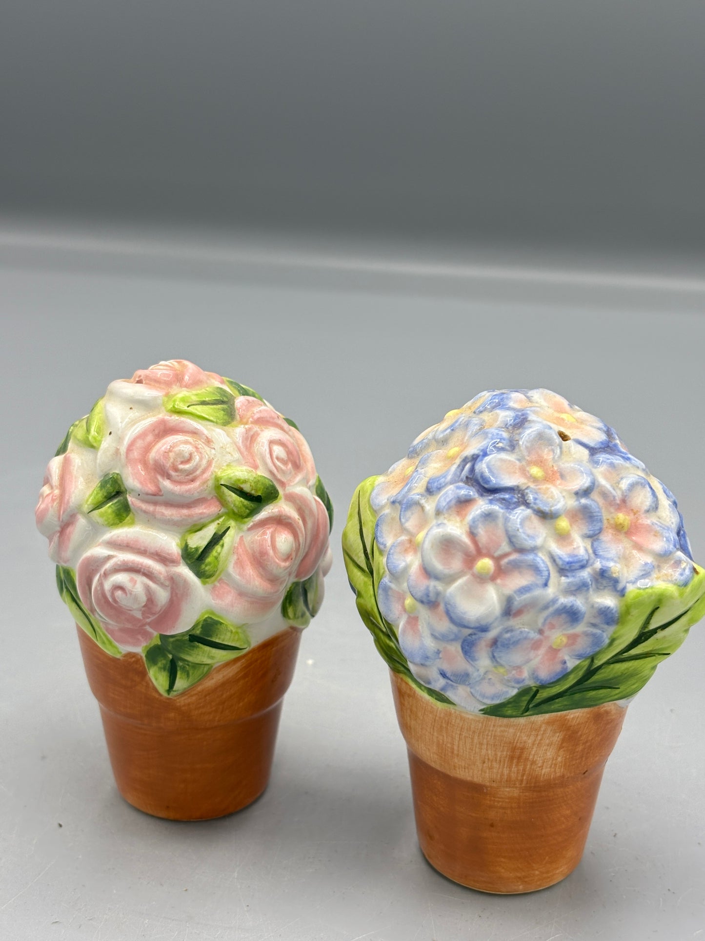 Ceramic Pink & Blue Hydrangea
