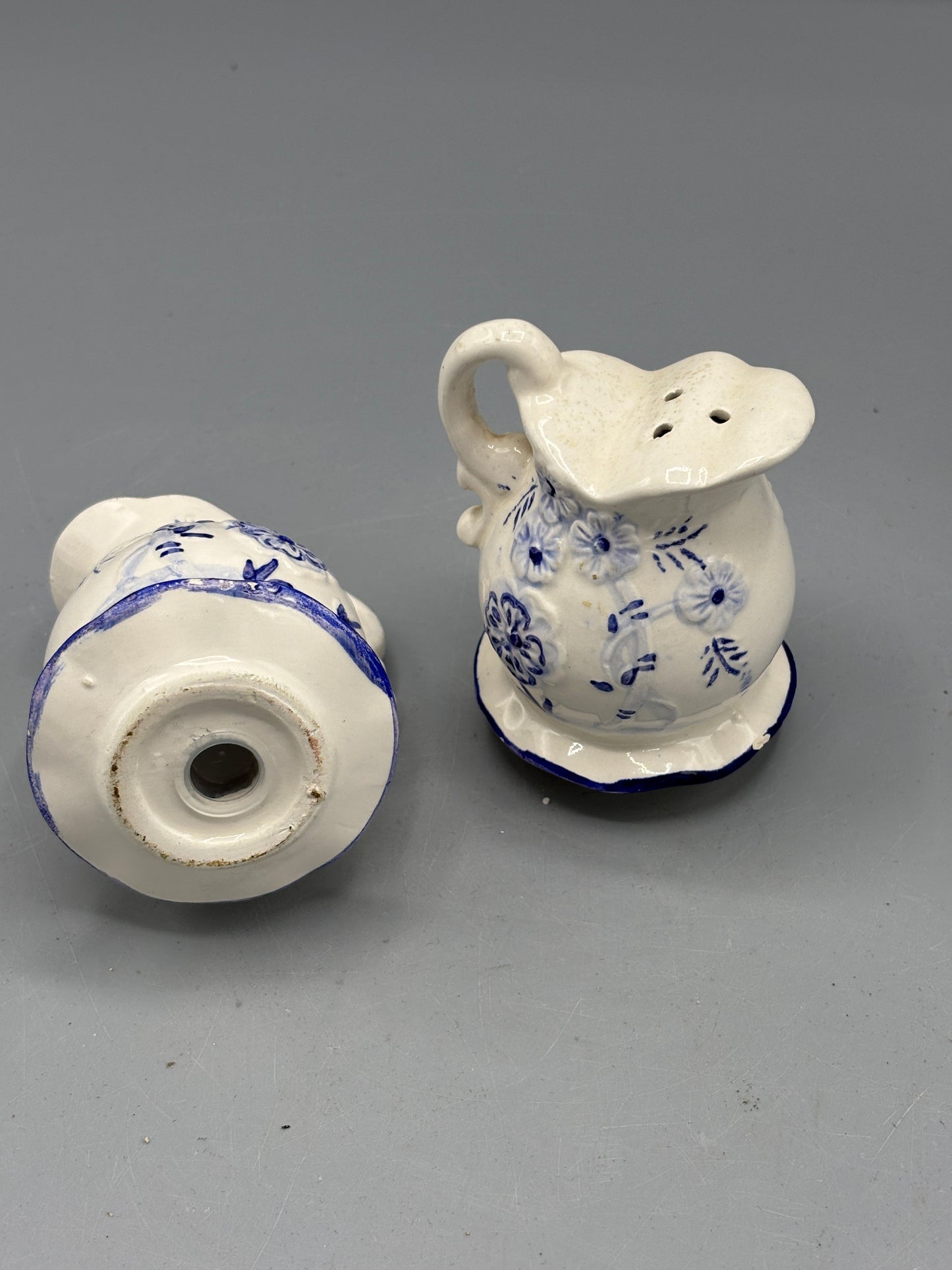 Vintage Ceramic Blue & White flower