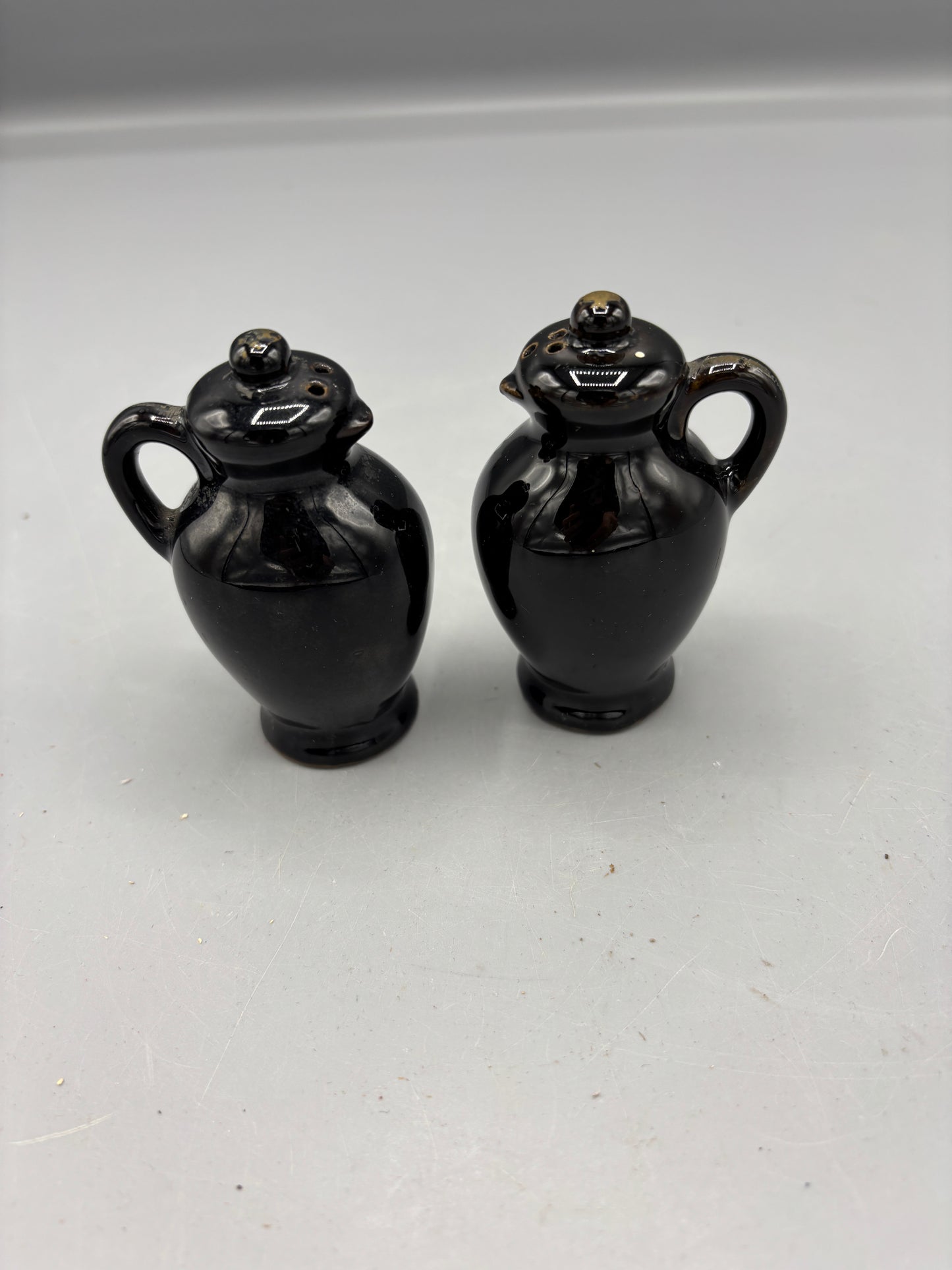 Vintage Black Pitcher salt & pepper