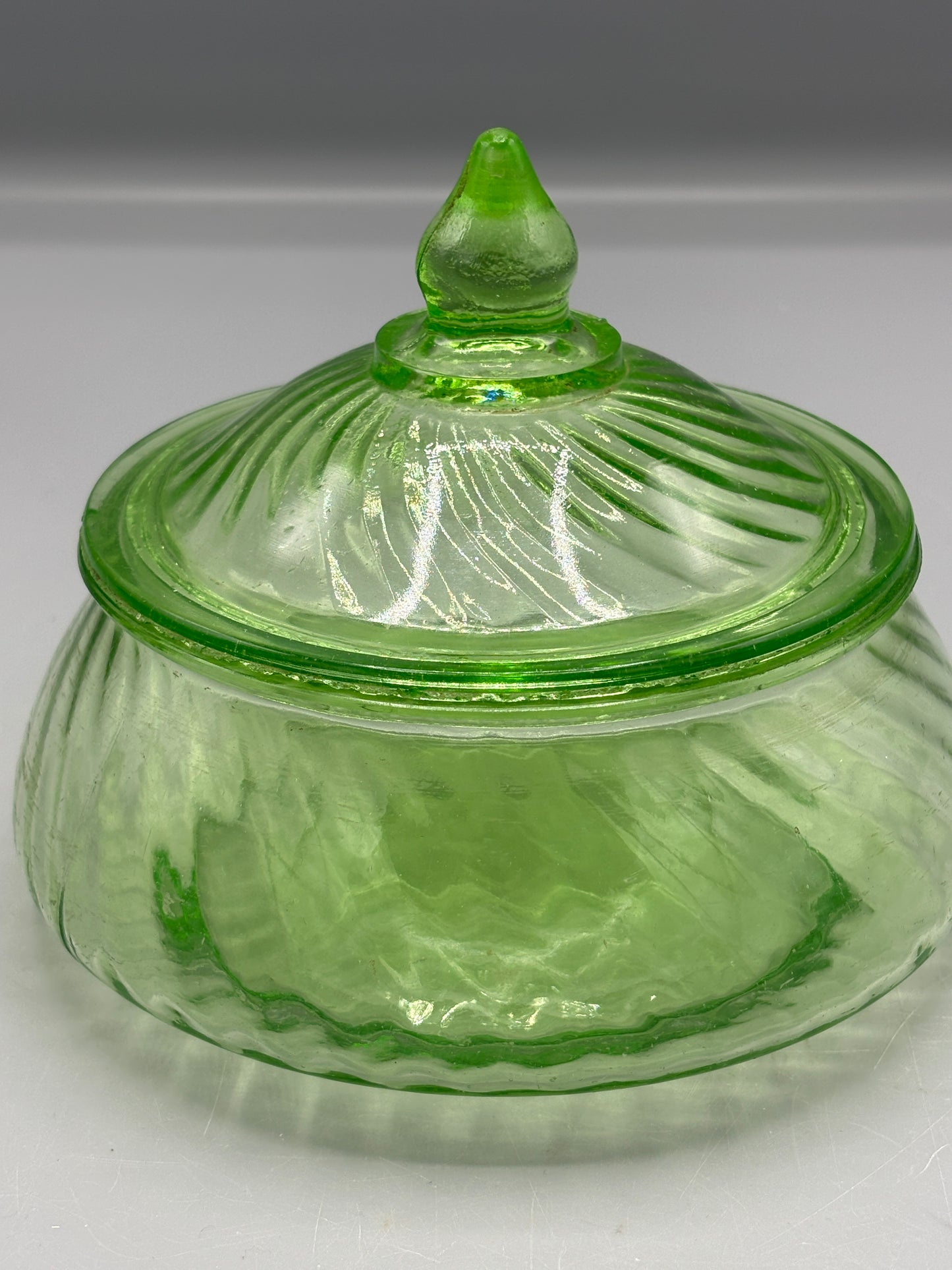 Anchor Hocking Uranium glass candy dish