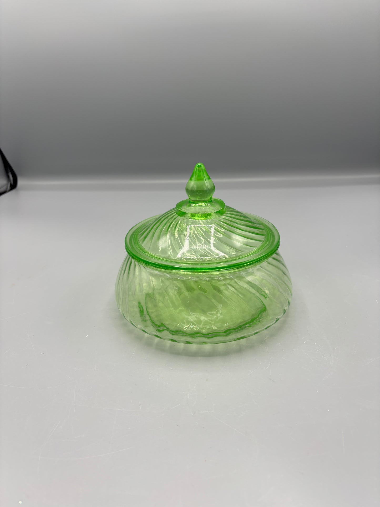 Anchor Hocking Uranium glass candy dish