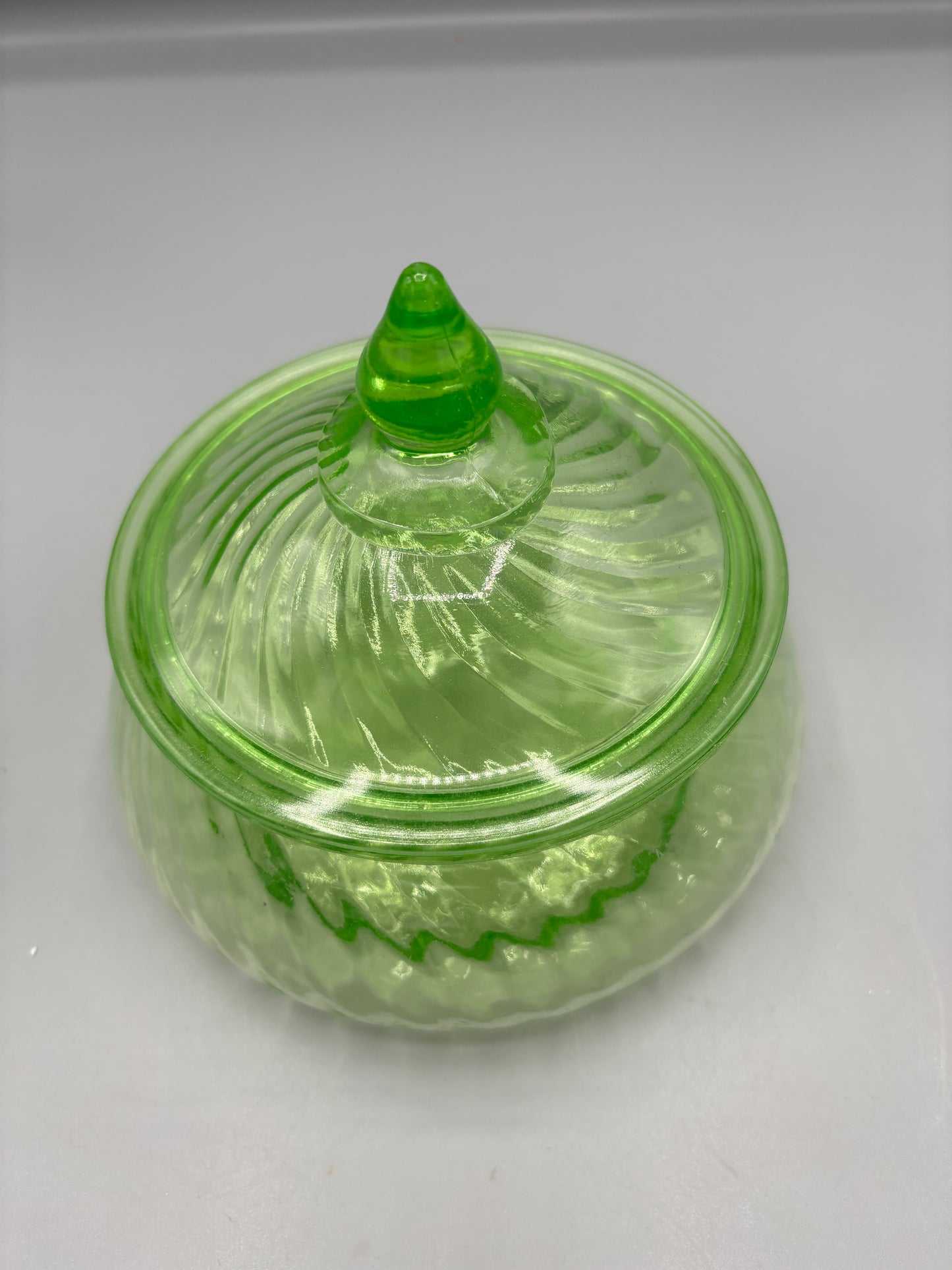 Anchor Hocking Uranium glass candy dish