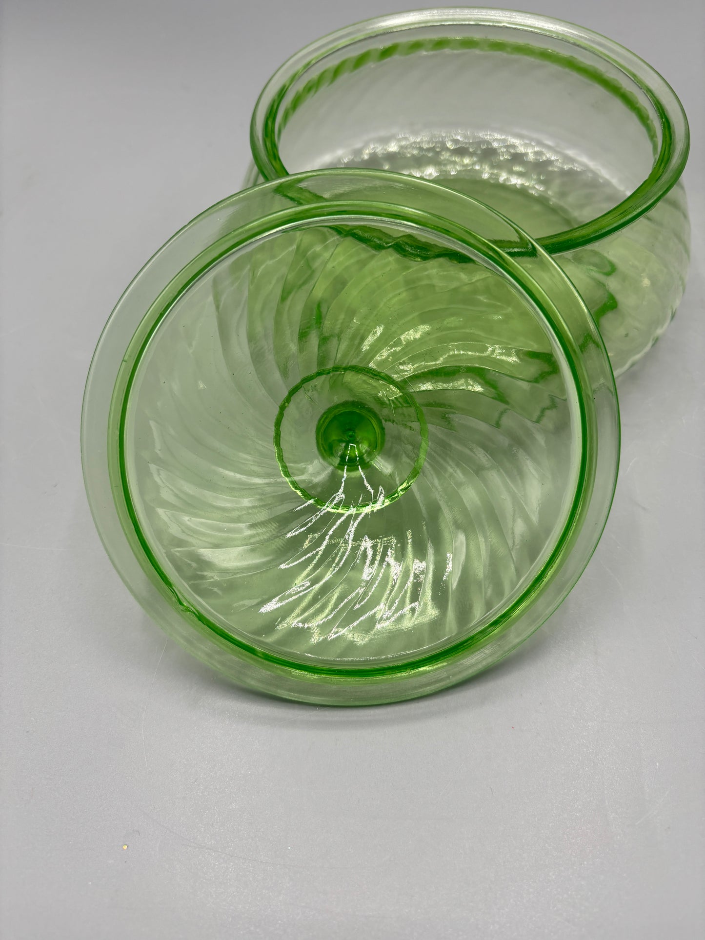 Anchor Hocking Uranium glass candy dish