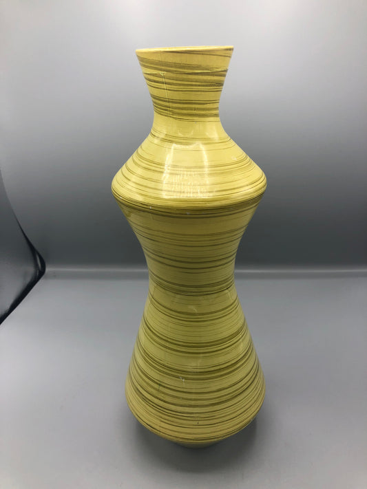 Yellow striped vase