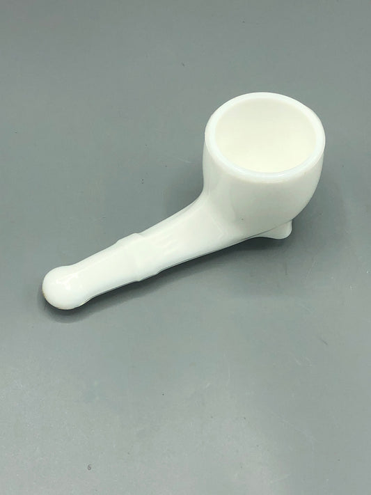 Antique White Milk glass pipe shaped holder