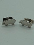 Charles Tyrwitt Silver Pig Cuff Links