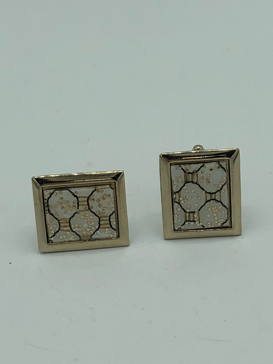 Vintage Art Deco Confetti Cuff Links