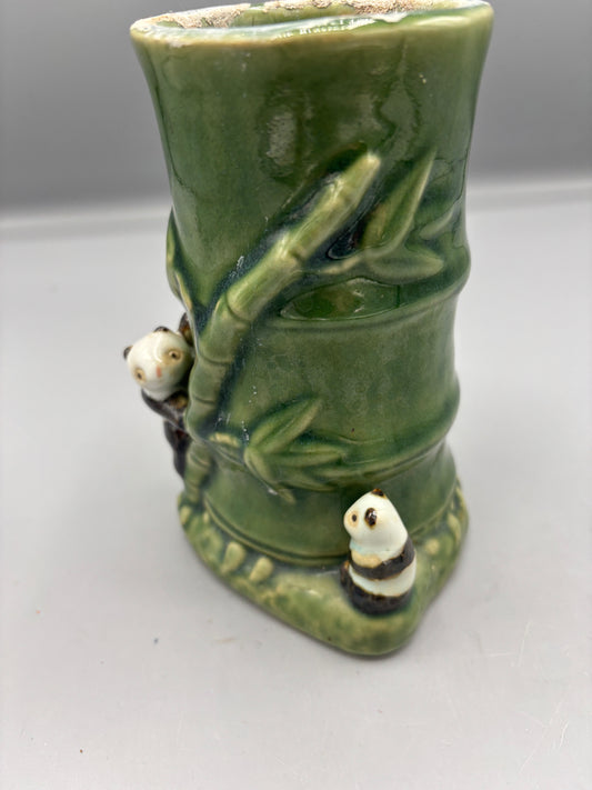 Green Bamboo vase