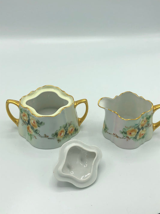 Art Nouveau Bavaria Sugar & Creamer