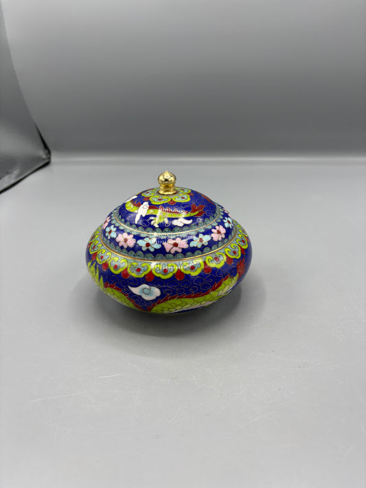 Vintage Chinese Cloisonne Enamel trinket bowl