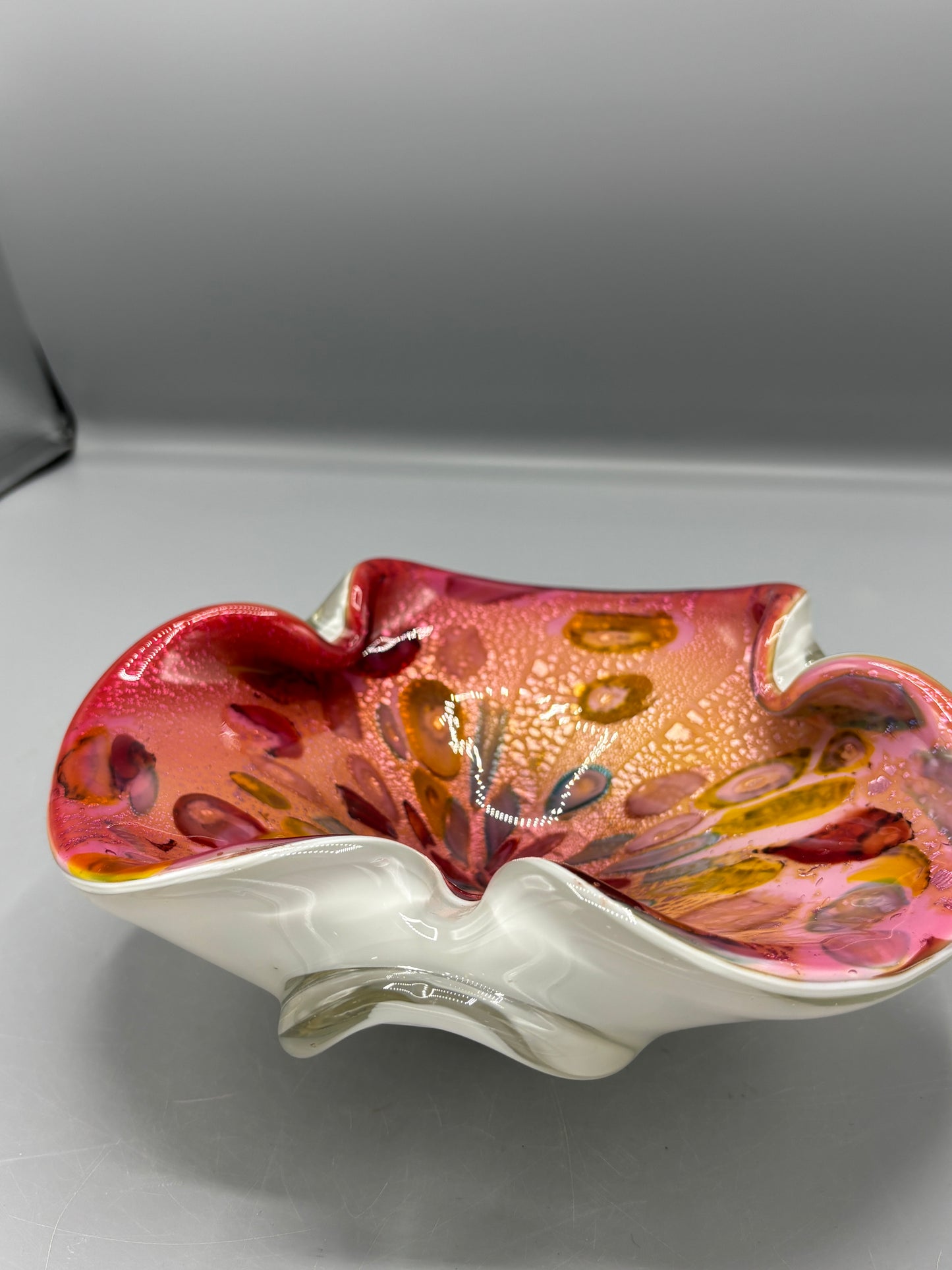 Vintage Murano glass Tutti Frutti bowl