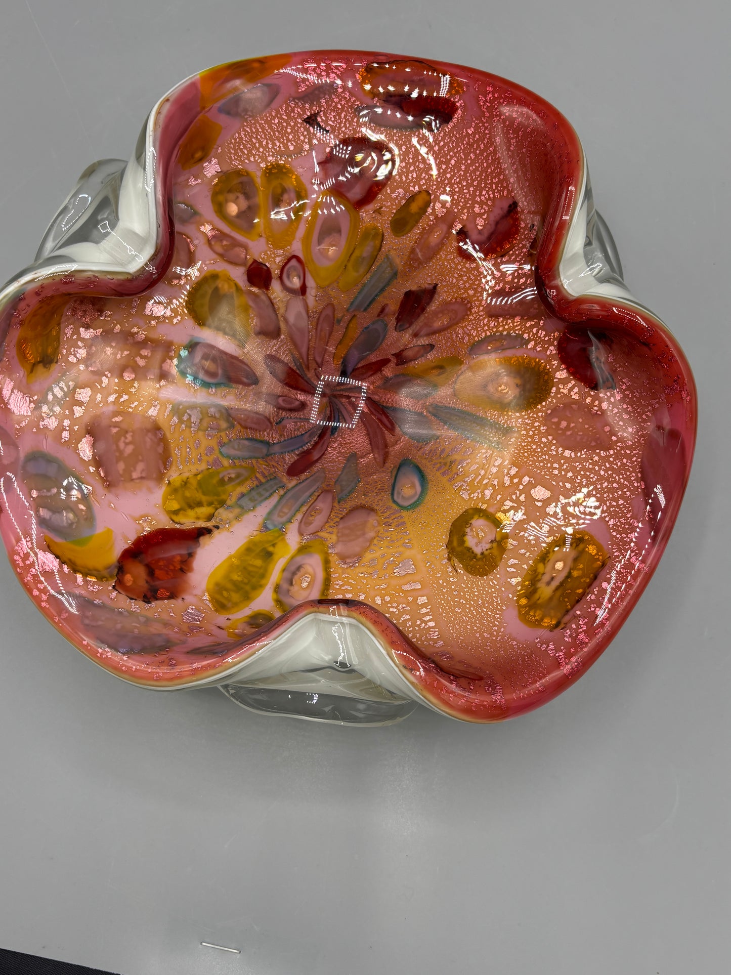 Vintage Murano glass Tutti Frutti bowl