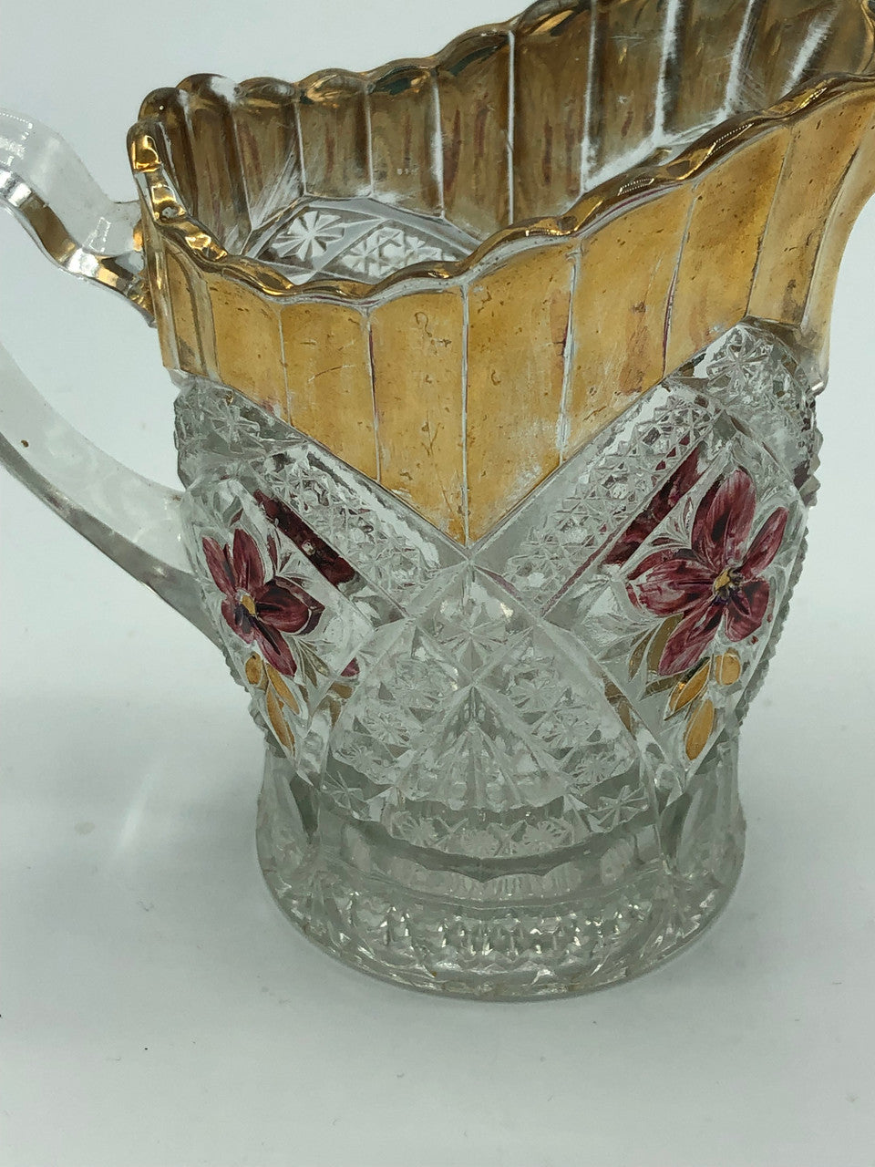 Gold Trim flowered small pitcher