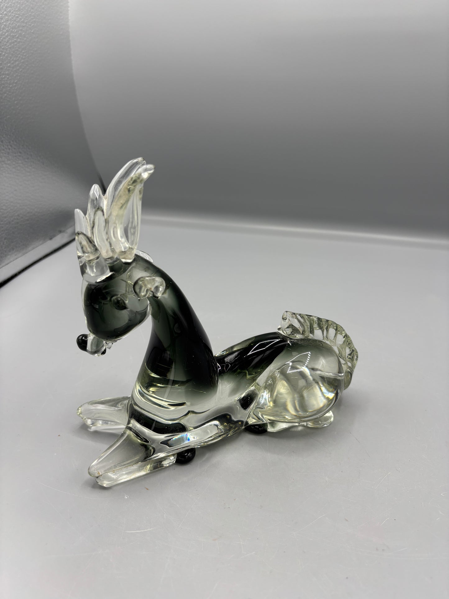 Vintage glass deer figure
