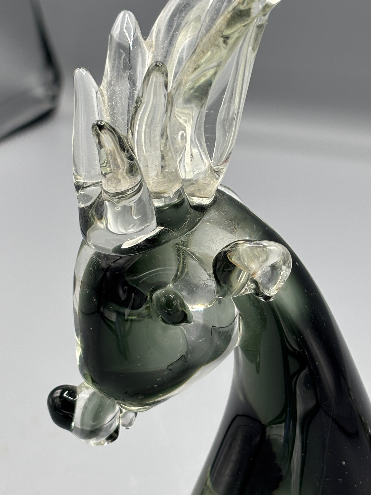 Vintage glass deer figure