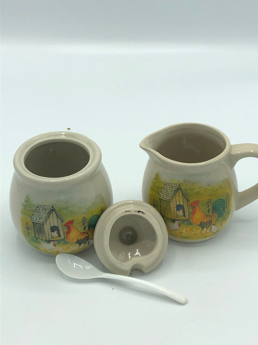 Vintage Hermitage Sugar & Creamer