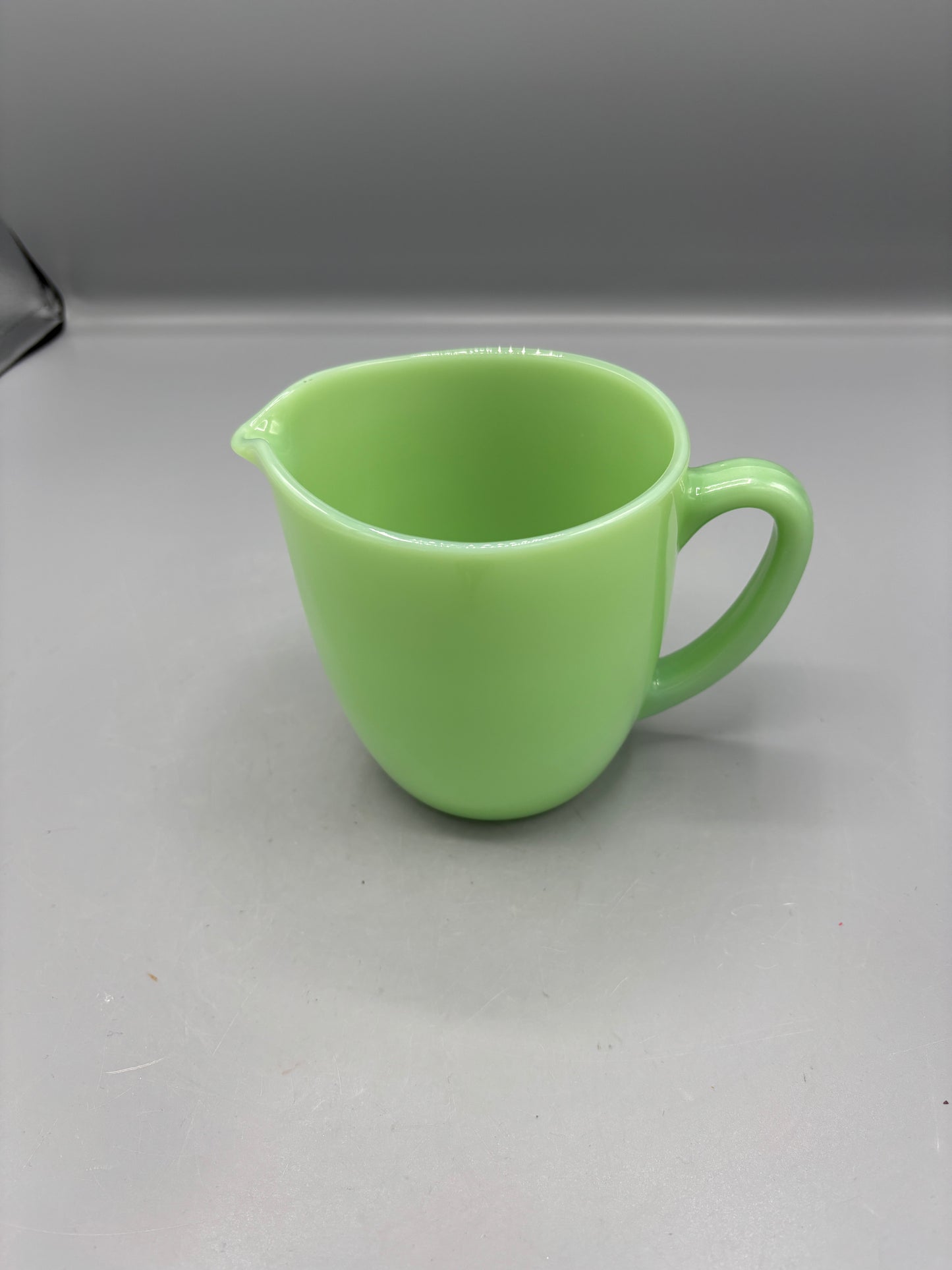 Vintage Fire King Jadeite glass small pitcher