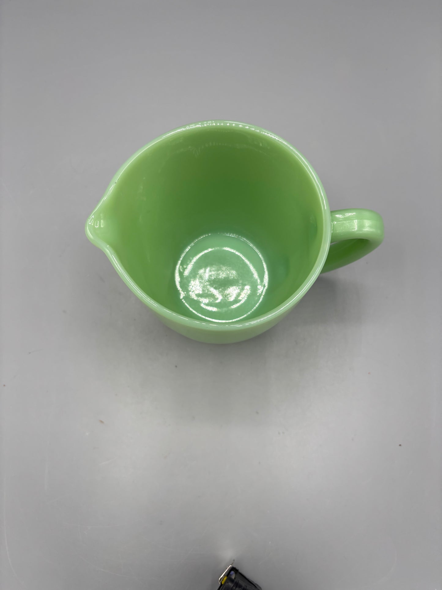 Vintage Fire King Jadeite glass small pitcher