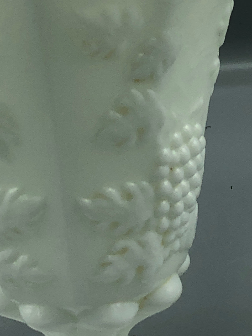 Westmoreland Large Milk Glass Pedestal Vase w/ Ruffled Edge