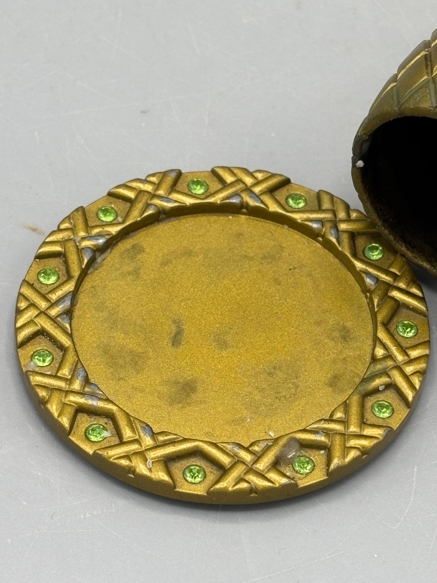 Vintage Brass Pineapple candle snuffer with plate