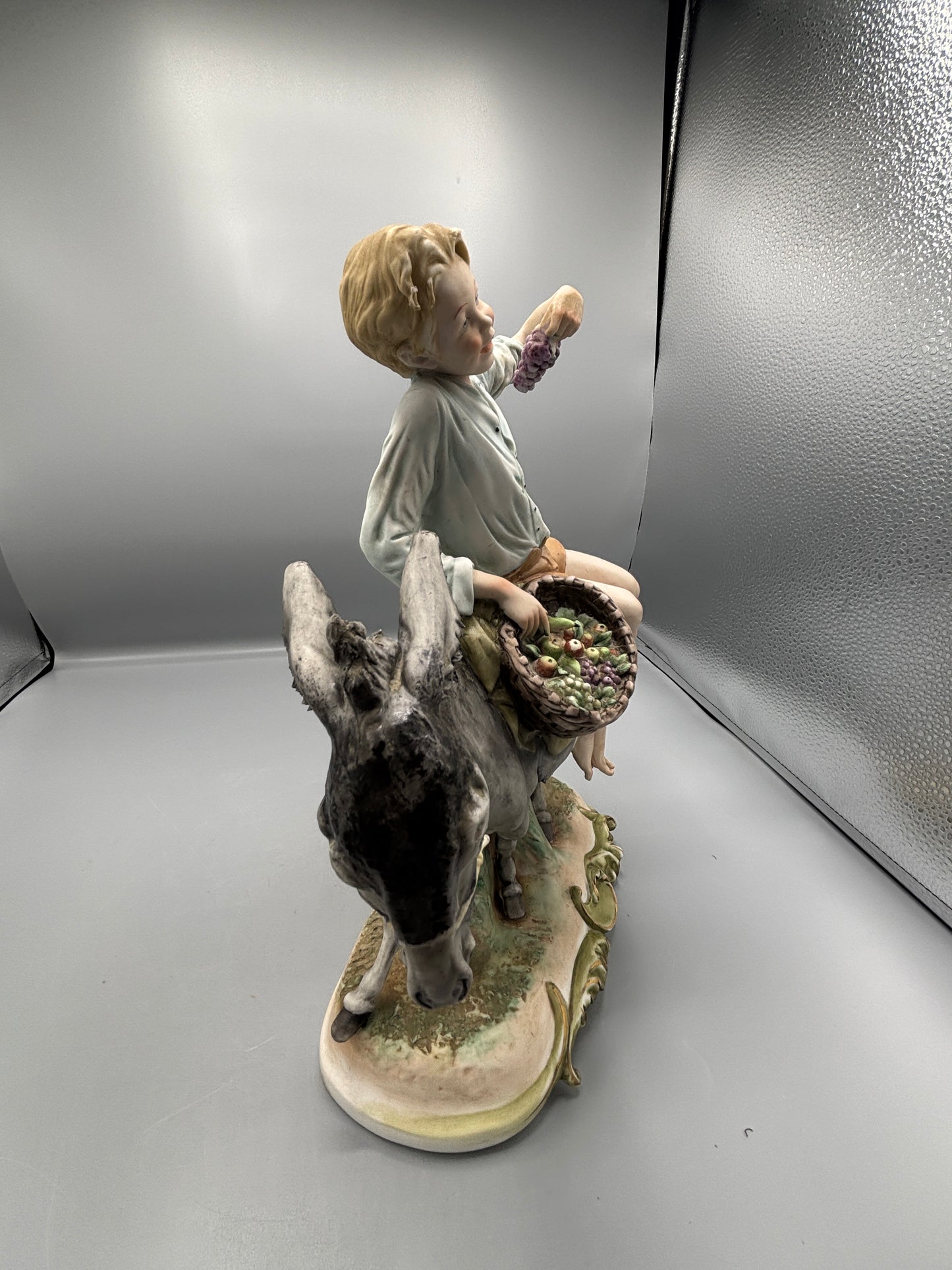 Vintage Capodimonte " Boy on Donkey"