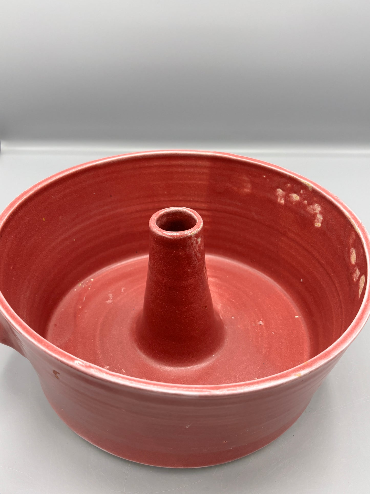 Vintage Red Pottery Bundt cake pan