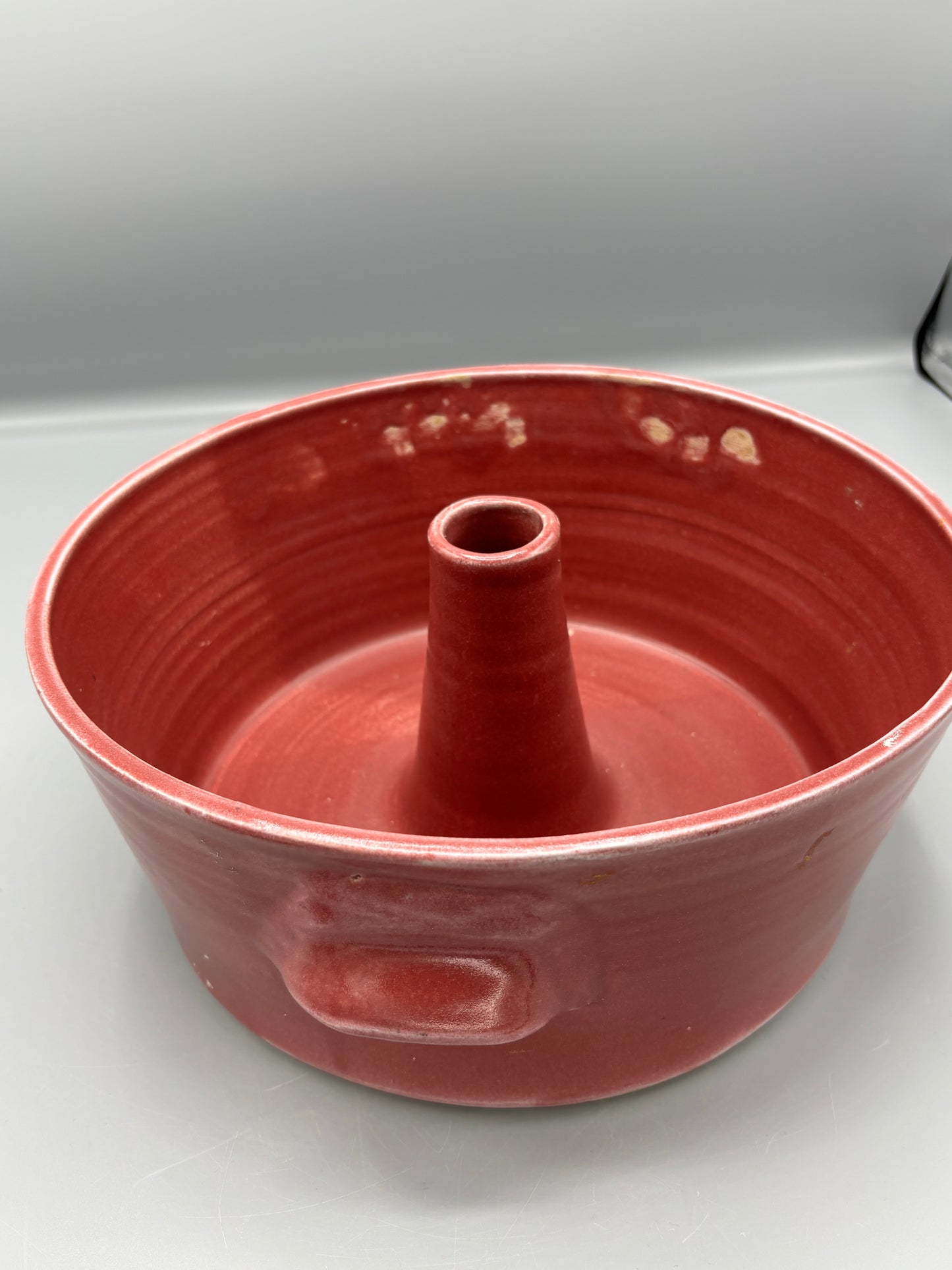 Vintage Red Pottery Bundt cake pan