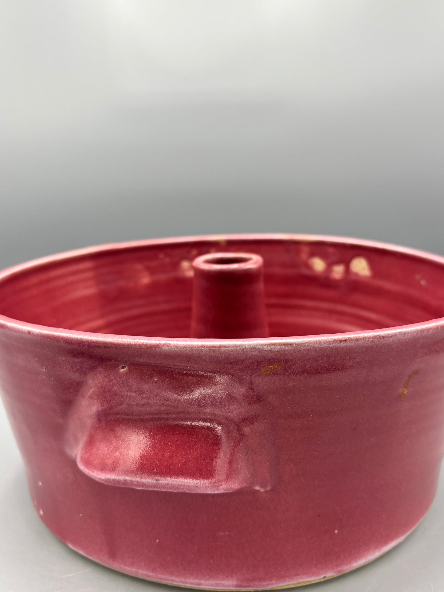 Vintage Red Pottery Bundt cake pan
