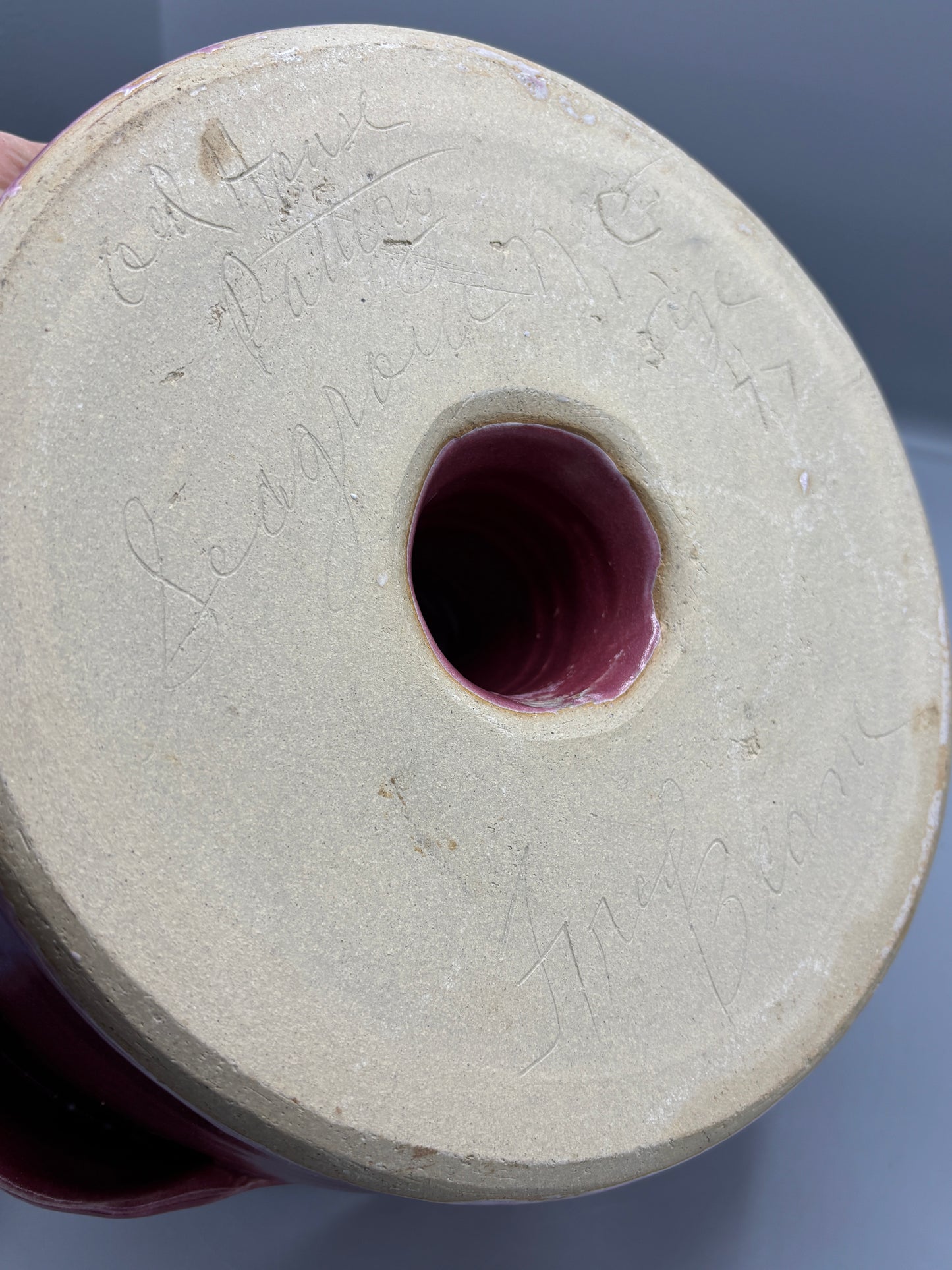 Vintage Red Pottery Bundt cake pan