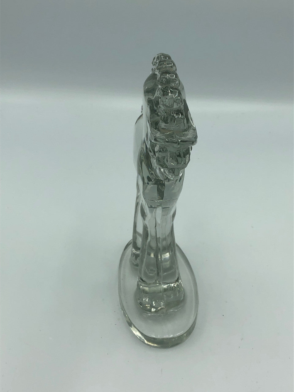 Paden City Animals tall clear glass pony