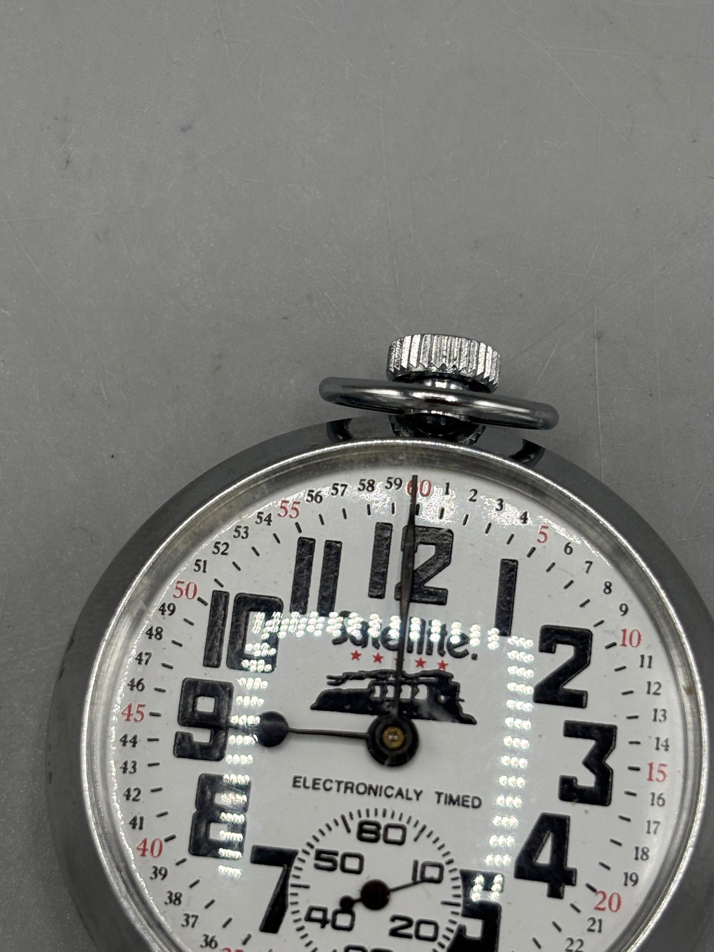 Vintage Satelite brand railroad style pocket watch