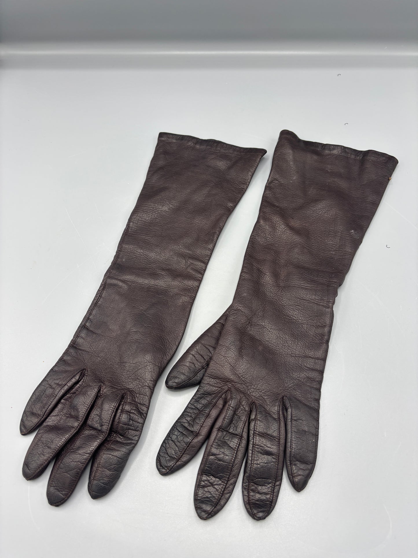 Vintage long leather gloves