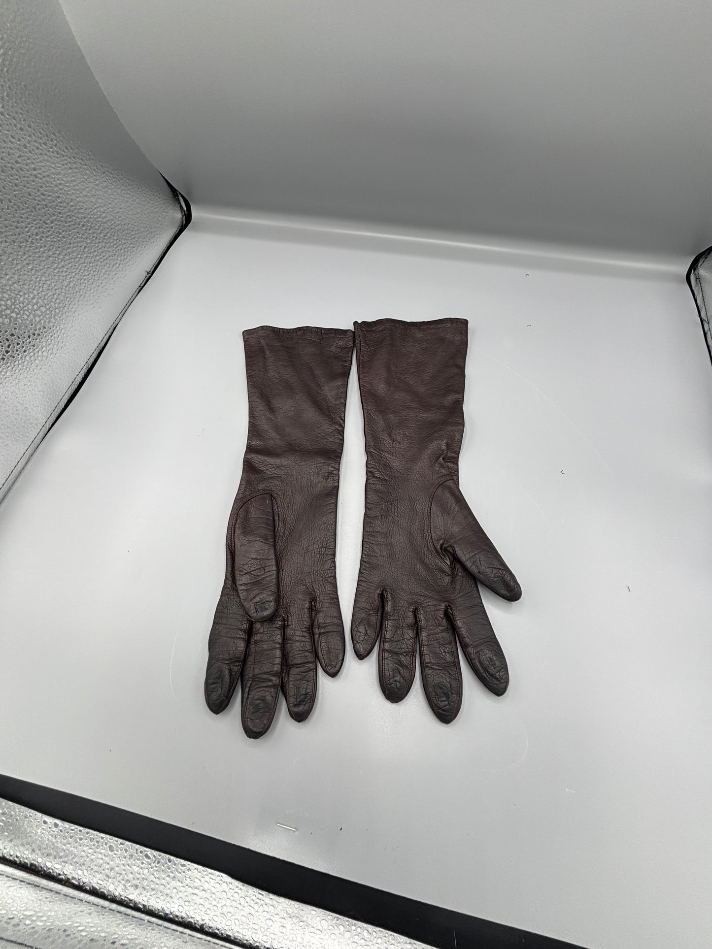 Vintage long leather gloves
