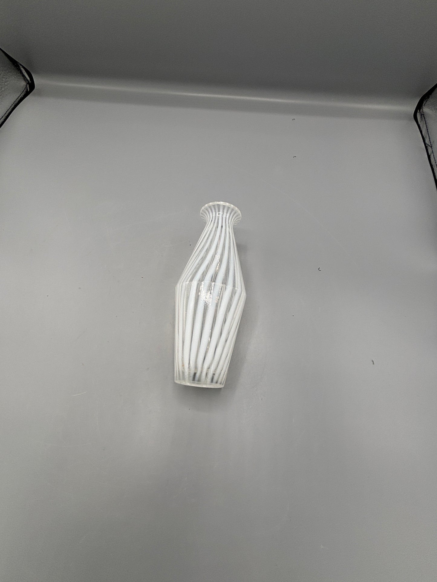 Vintage Fenton Blue Spiral Optic vase