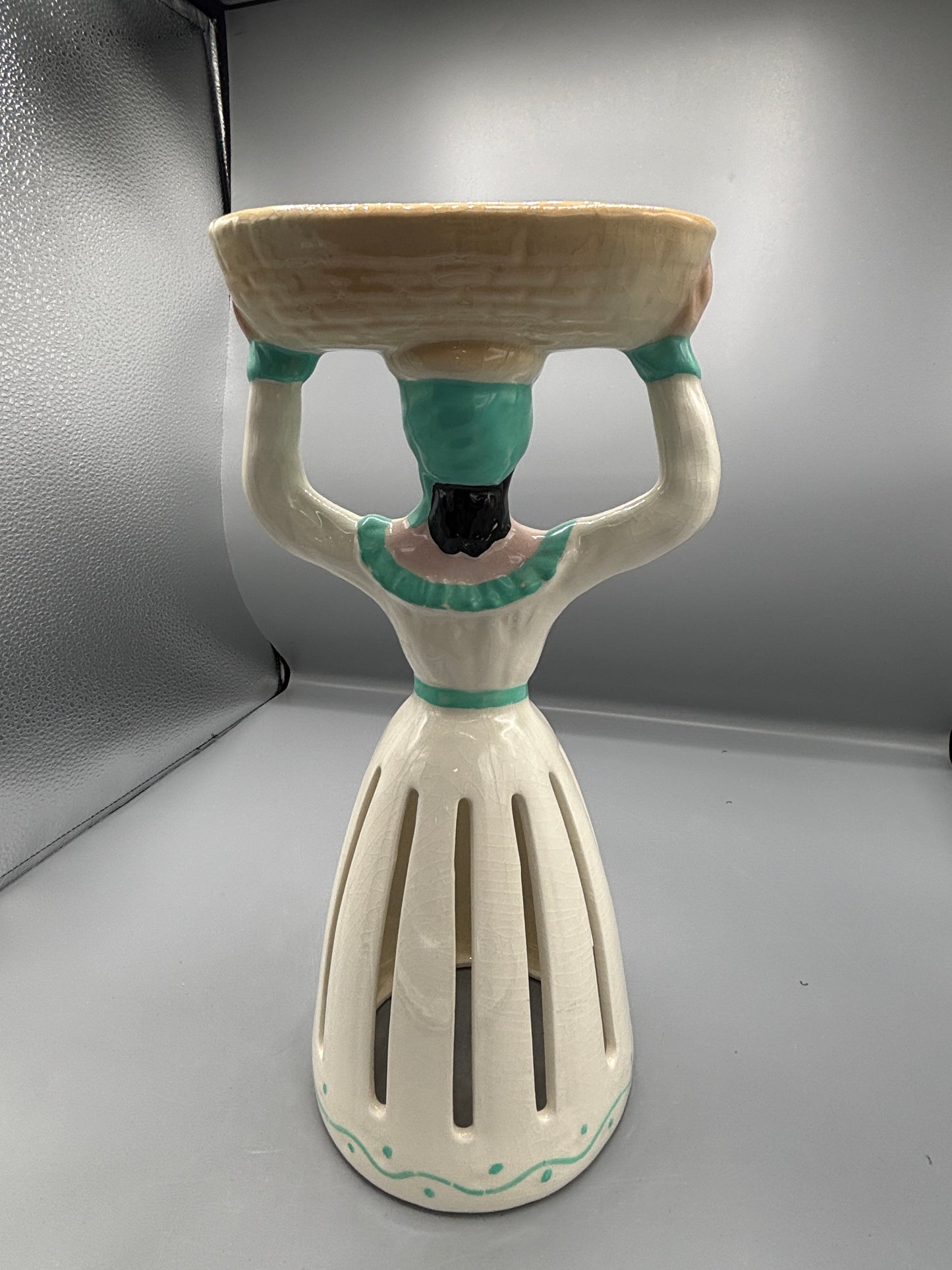 Vintage California original napkin Lady holding basket