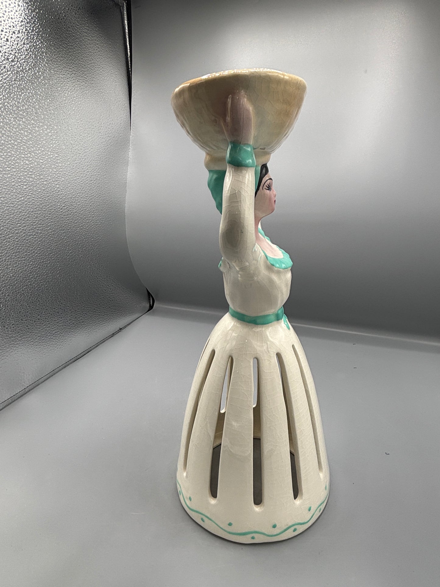 Vintage California original napkin Lady holding basket