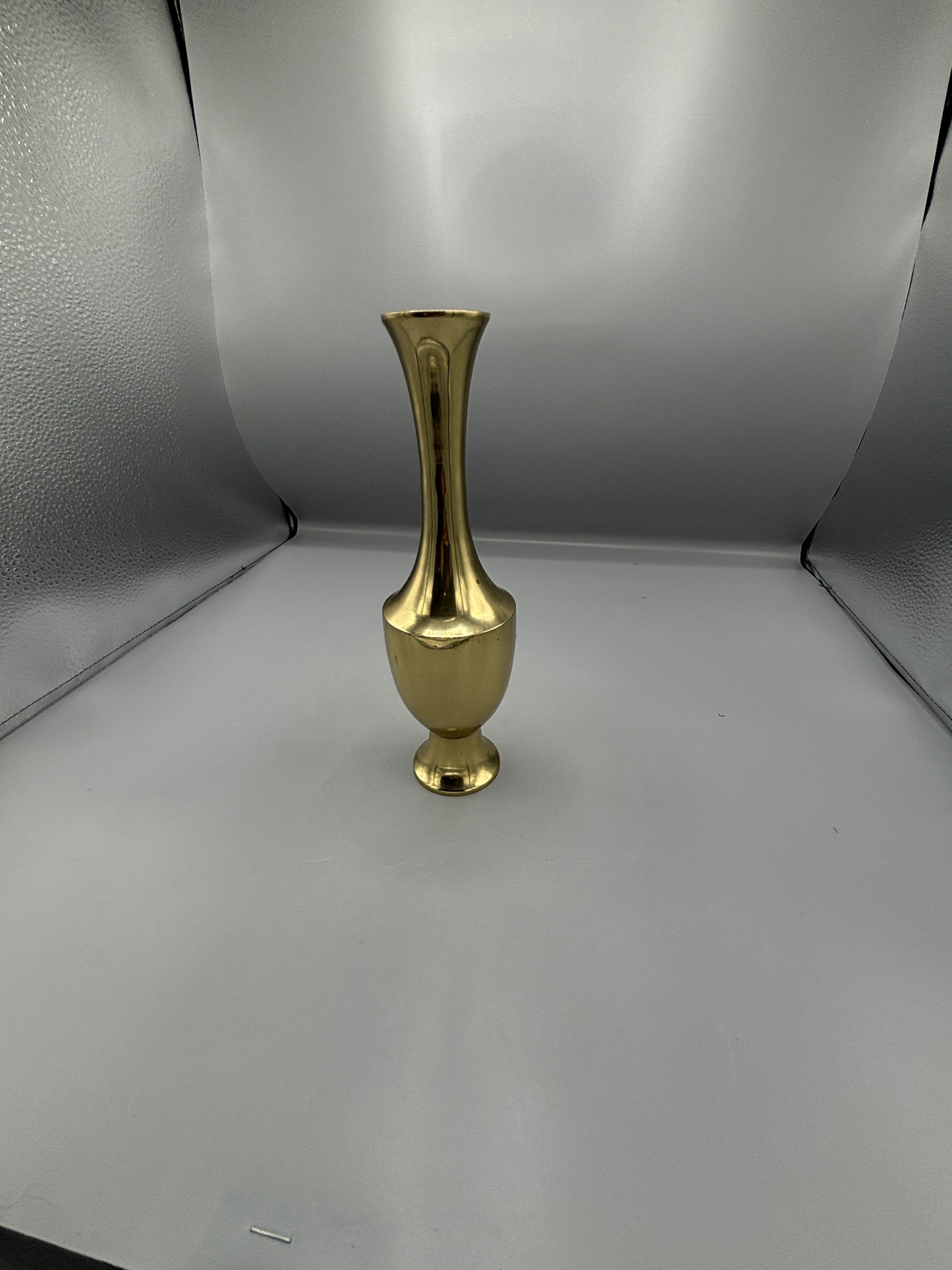 Vintage solid brass bud vase