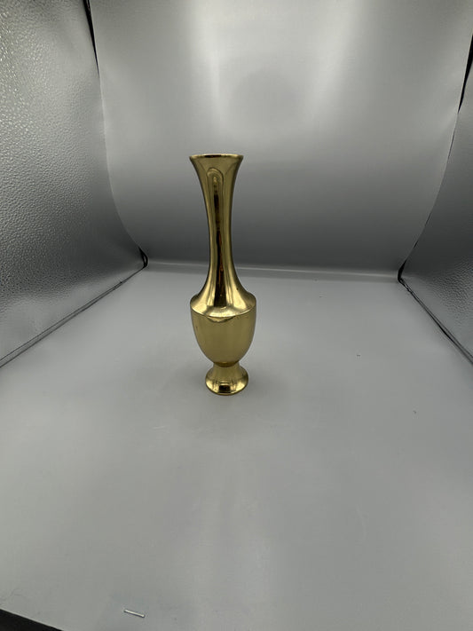 Vintage solid brass bud vase