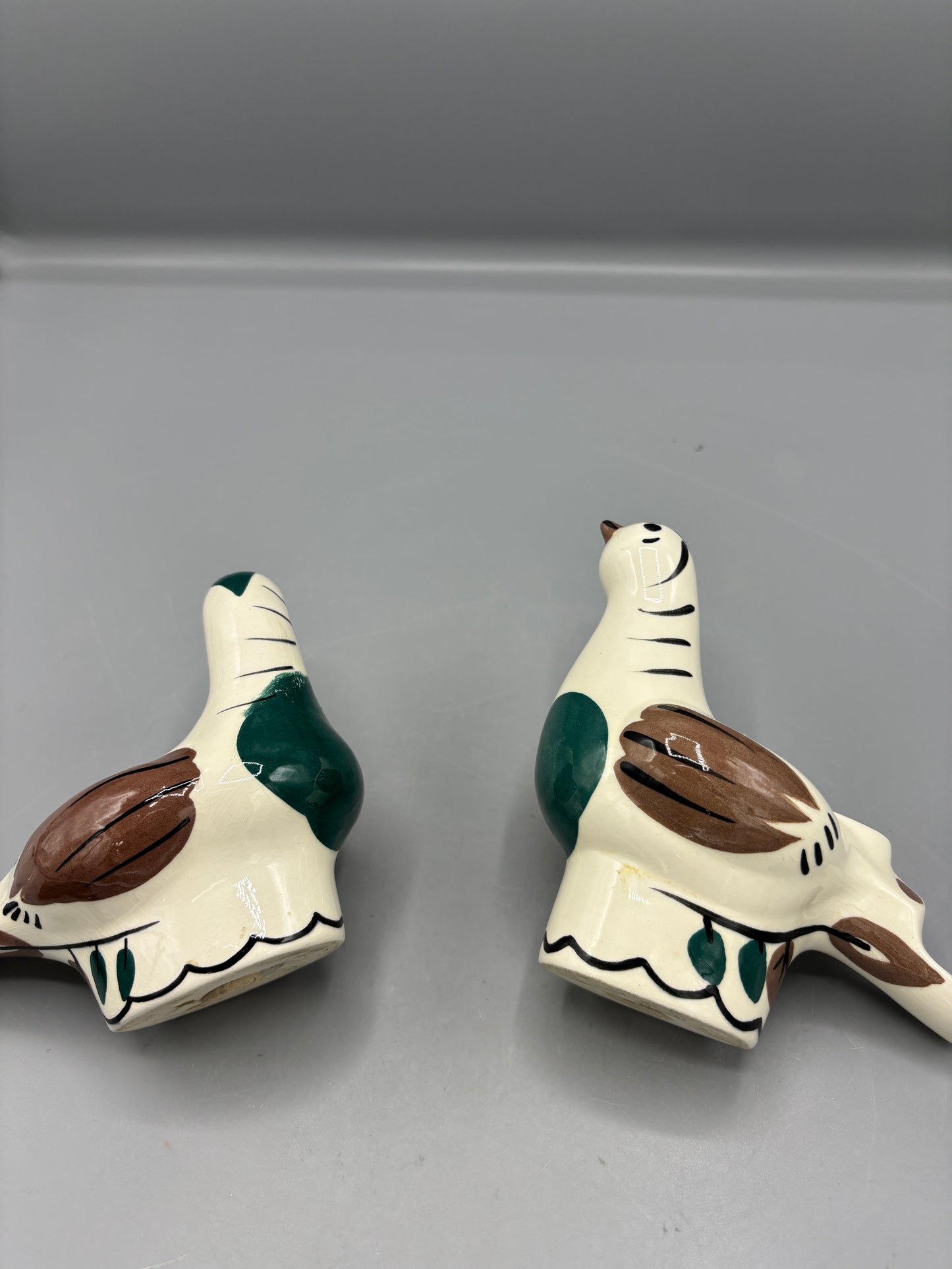 Vintage California Clemson Pottery dove salt & pepper